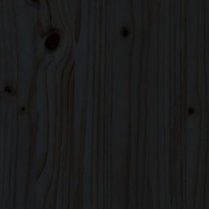 Бар табуретки 2 бр черни 40x36x75 см борово дърво масив