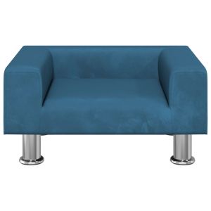 Кучешко легло синьо 50x40x26,5 см кадифе