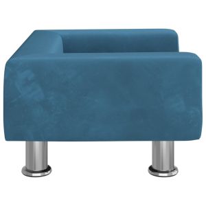 Кучешко легло синьо 50x40x26,5 см кадифе