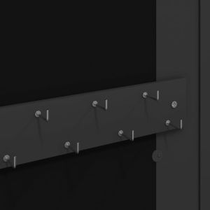 Огледален шкаф за бижута, стенен монтаж, черен, 30x8,5x67 см