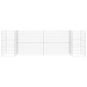 Габион плантер Н-образен, стоманена тел, 260x40x80 cм