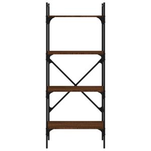 Библиотека 4 рафта кафяв дъб 56x31,5x138,5 см инженерно дърво