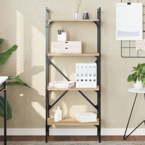 Библиотека 4 рафта сонома дъб 56x31,5x138,5 см инженерно дърво