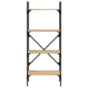 Библиотека 4 рафта сонома дъб 56x31,5x138,5 см инженерно дърво