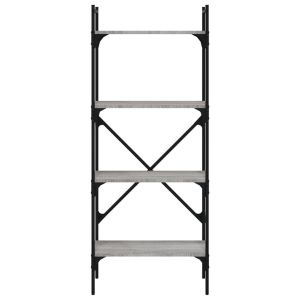 Библиотека 4 рафта сив сонома 56x31,5x138,5 см инженерно дърво