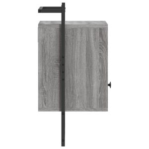 Нощно шкафче стенно сив сонома 40x30x61 см инженерно дърво