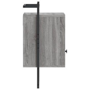 Нощно шкафче стенно 2 бр сив сонома 40x30x61 см инженерно дърво