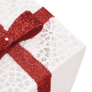 Светещи коледни кутии, 3 бр, 64 LED светлини, топло бяло