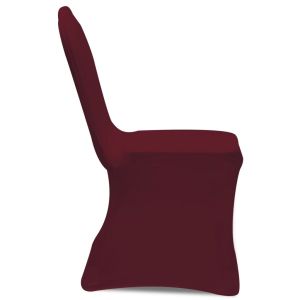Покривни калъфи за столове, 100 бр, еластични, бордо