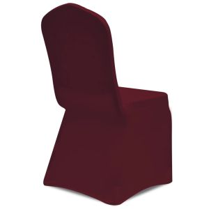 Покривни калъфи за столове, 100 бр, еластични, бордо