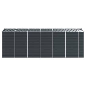 Градинска барака антрацит 191x555x198 см поцинкована стомана