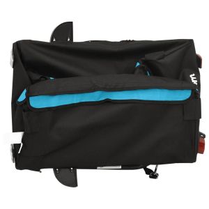 Ремарке за велосипед, черно и синьо, 30 кг, желязо