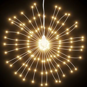 Коледни звездни светлини 140 LED 4 бр топло бяло 17 см