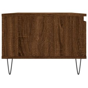 Кафе маса, кафяв дъб, 90x50x36,5 см, инженерно дърво