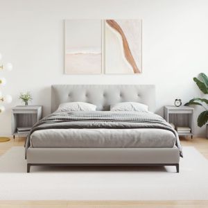 Нощни шкафчета 2 бр сив сонома 40x35x50 см инженерно дърво