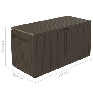 Кутия за възглавници кафява 117x45,5x57,5 см 270 л