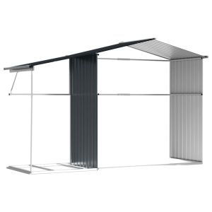 Градинска барака антрацит 277x192,5x179 см поцинкована стомана