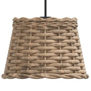 Абажур за таванна лампа кафяв Ø20x15 см ракита