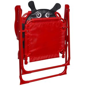 Детски градински бистро комплект от 3 части, с чадър, червен