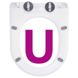 Тоалетна седалка, плавно затваряне, бърз монтаж/демонтаж, бяла