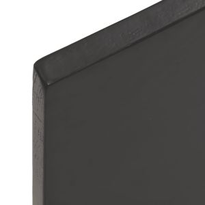 Плот за баня тъмнокафяв 100x60x2 см обработено масивно дърво