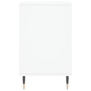 Шкаф за обувки, бял гланц, 102x36x60 см, инженерно дърво