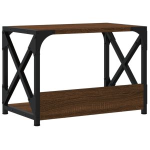 Стойка за принтер 2 нива кафяв дъб 44x26x31,5см инженерно дърво