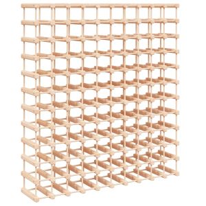 Поставка за вино за 120 бутилки 112,5x23x123,5 см бор масив