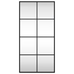 Стенно огледало, черно, 40x80 см, правоъгълно, желязо