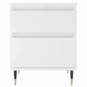Нощно шкафче, бяло, 40x35x50 см, инженерно дърво