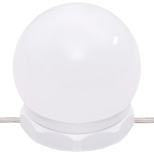 Тоалетка с LED лампи, опушен дъб, 96x40x142 см