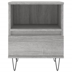Нощно шкафче сив сонома 40x35x50 см инженерно дърво