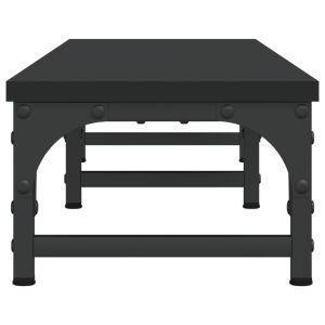 Поставка за монитор, черна, 105x23x15,5 см, инженерно дърво