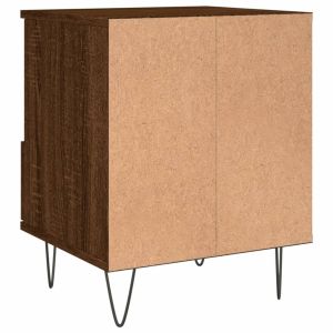 Нощни шкафчета 2 бр кафяв дъб 40x35x50 см инженерно дърво