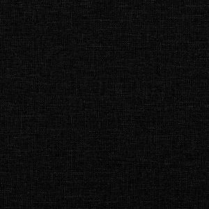 3-местен диван с табуретка, черен, 180 см, плат