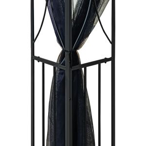 Беседка със странични стени, антрацит, 300x300x270 см, стомана