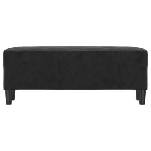 Пейка, черен, 100x35x41 см, кадифе