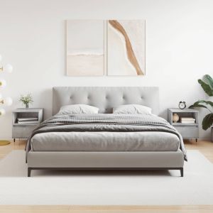 Нощни шкафчета 2 бр бетонно сив 40x35x50 см инженерна дървесина