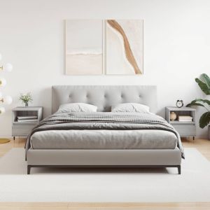 Нощни шкафчета 2 бр сив сонома 40x35x50 см инженерно дърво