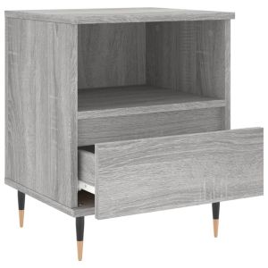 Нощни шкафчета 2 бр сив сонома 40x35x50 см инженерно дърво