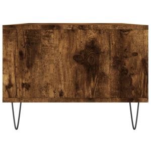 Кафе маса, опушен дъб, 90x50x36,5 см, инженерно дърво