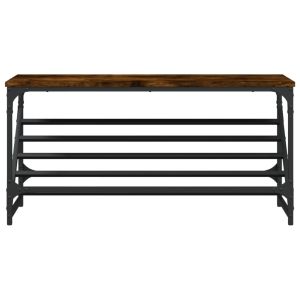 Етажерка за обувки, опушен дъб, 90x30x45 см, инженерно дърво