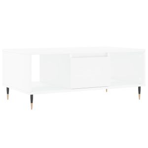 Кафе маса, бяла, 90x50x36,5 см, инженерно дърво