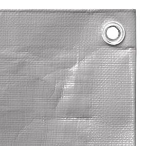 Брезент, 260 г/м², 4x5 м, сив, HDPE