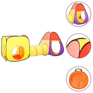 Детска палатка за игра с 250 многоцветни топки 255x80x100 см