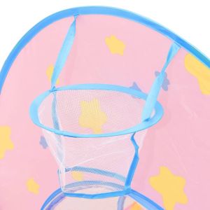 Детска палатка за игра с 250 топки розова 301x120x128 см