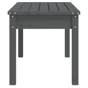 Градинска пейка сива 80x44x45 см борово дърво масив