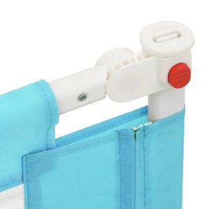 Ограничител за бебешко легло, син, 160x25 см, плат