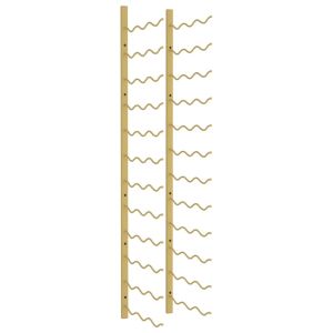 Стойка за вино за 36 бутилки, стенен монтаж, златиста, желязо