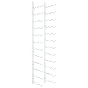 Стойка за вино за 36 бутилки, стенен монтаж, бяла, желязо